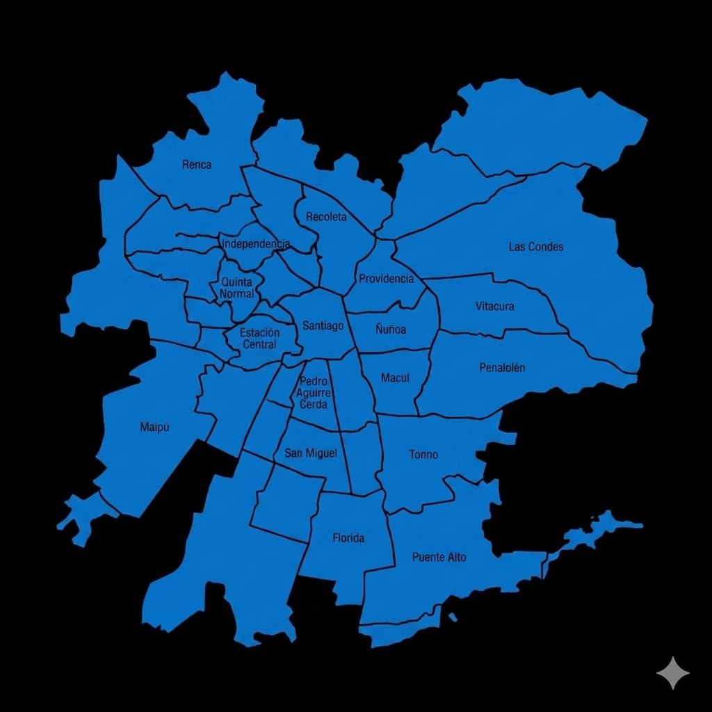 Mapa de cobertura Santiago